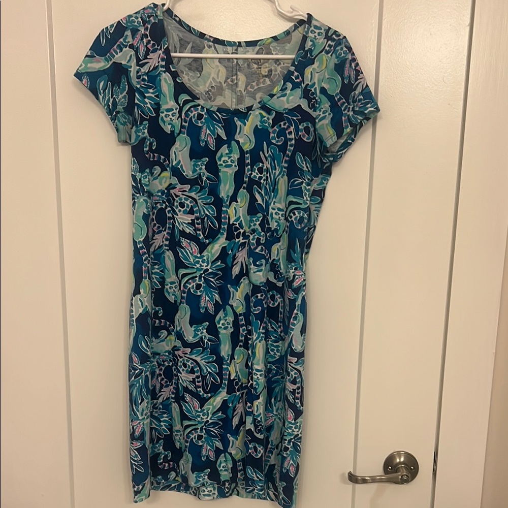 Lilly Pulitzer Lemur Blue and Green Dress